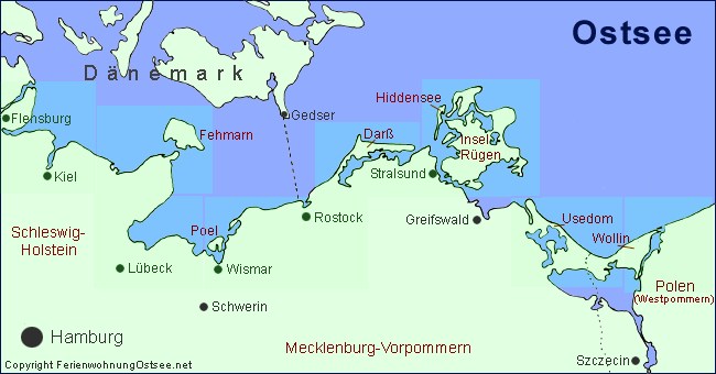 Karte Deutschland Inseln