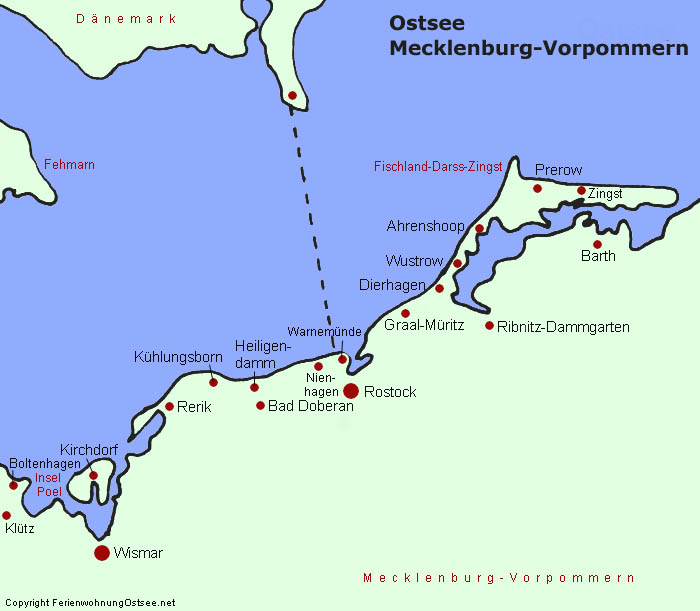Fehmarn Karte Mit Orten