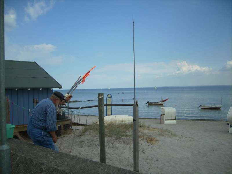 Fischer am Strand