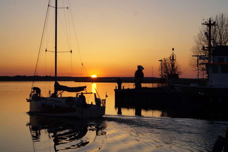 Sonnenuntergang Hafen 