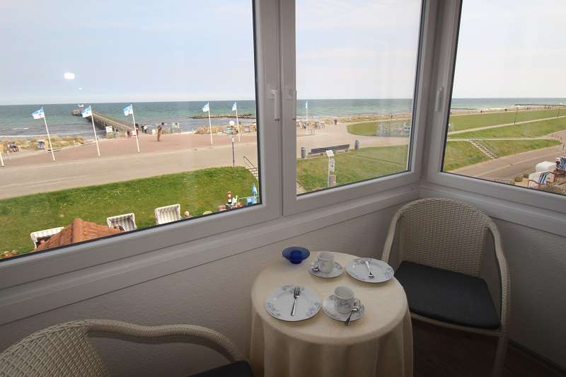 Der Balkon mit Ostseeblick