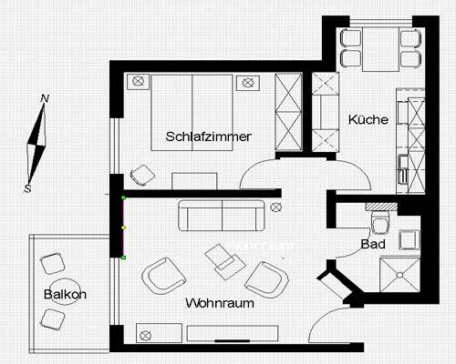 Grundriss der Wohnung