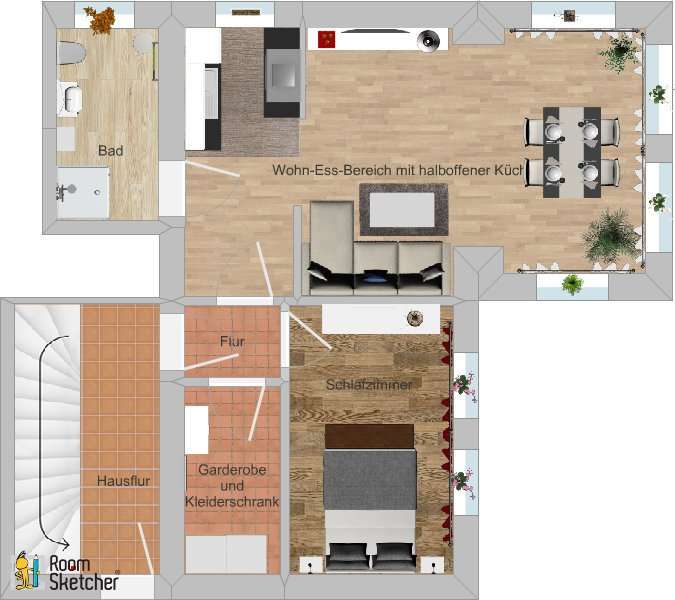 Grundriss der Wohnung