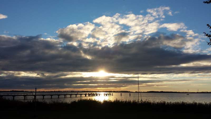 Sonnenaufgang über den Bodden