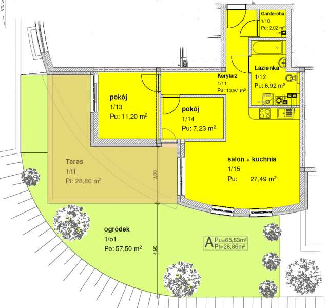 Bild von Polen Ostsee Ferienwohnung Nr.2 Erdgeschoss 65m²